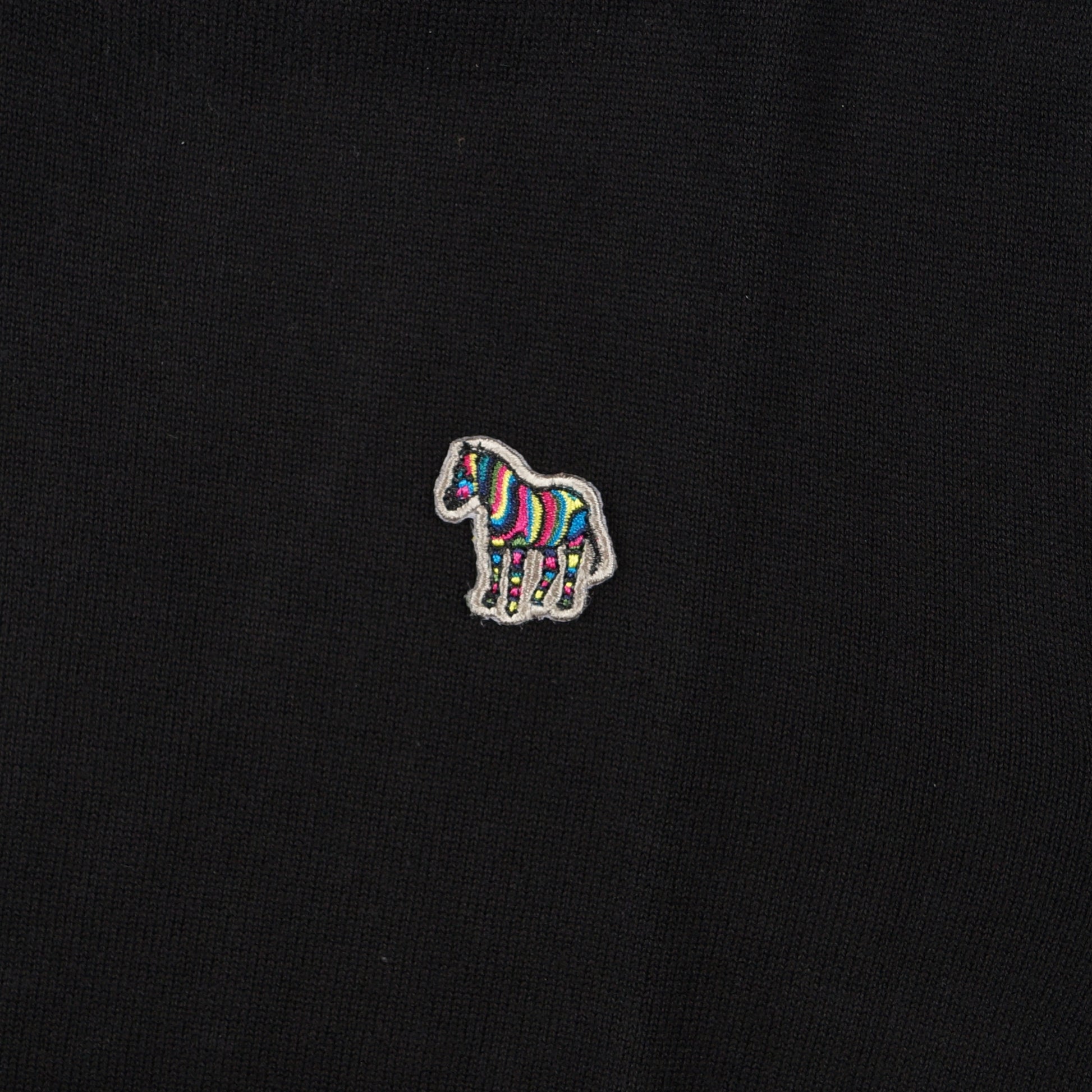 Paul Zebra Badge Crew Neck Sweater - Black