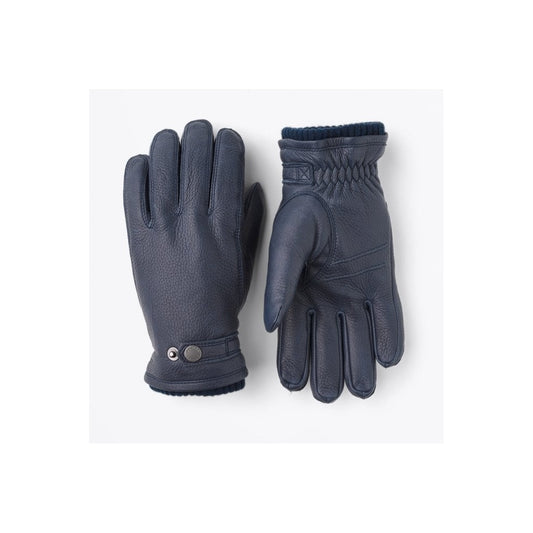 - Utsjö - Leather Primaloft Gloves - Navy