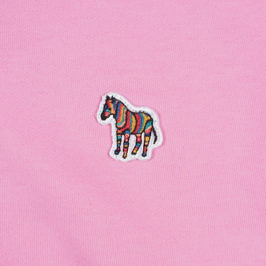 - Zebra Badge Hoodie - Bubblegum