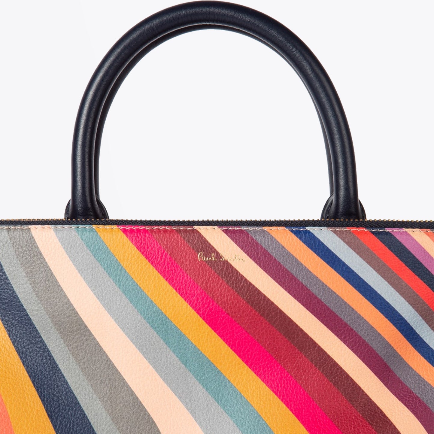 Leather Swirl Double Zip Tote Bag - Multicoloured