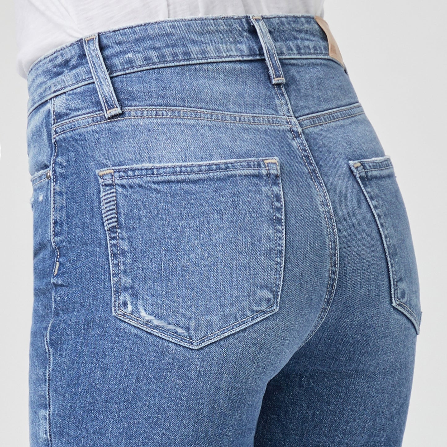 - Sarah - Straight Ankle Jeans - Blue