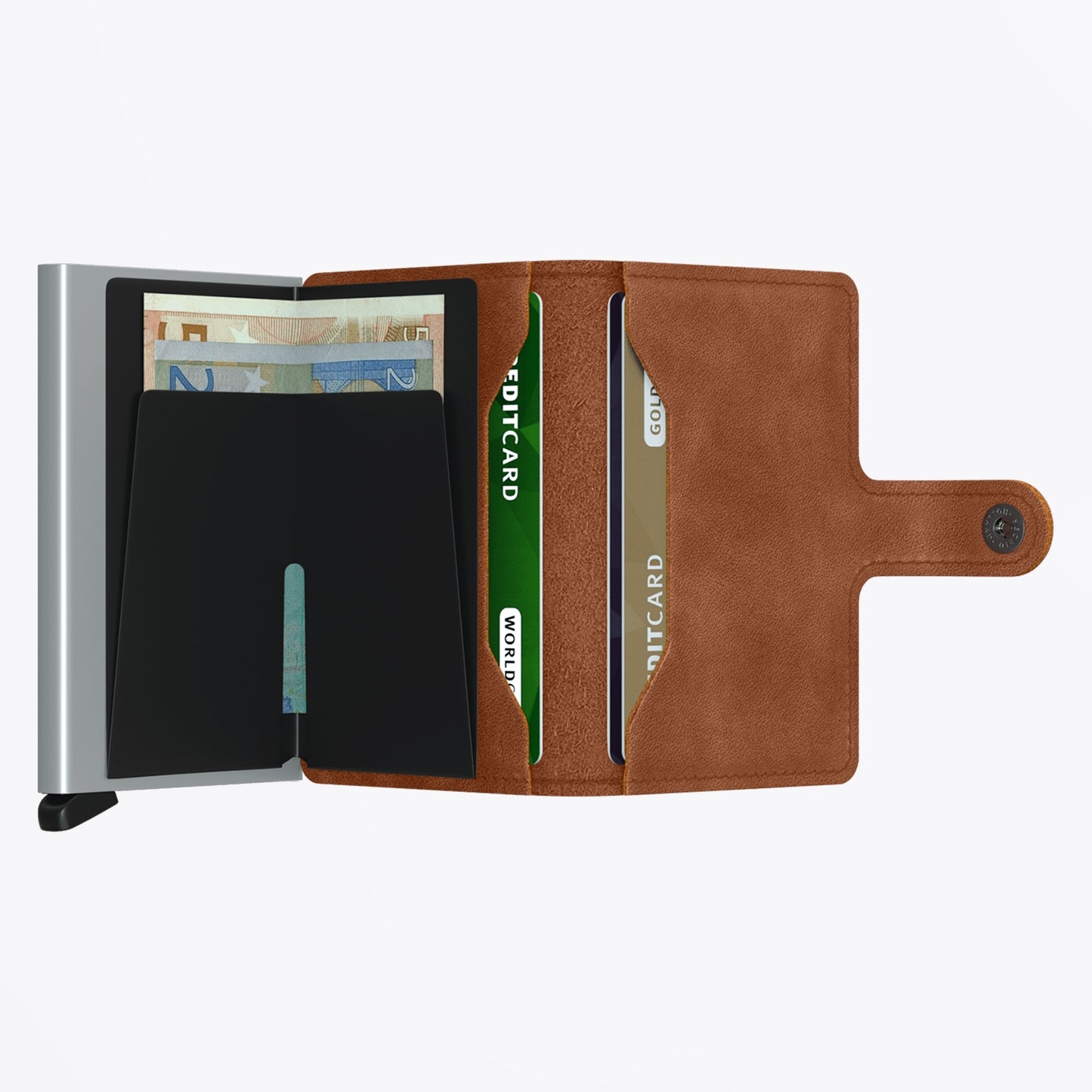 Miniwallet - Vintage Cognac Silver