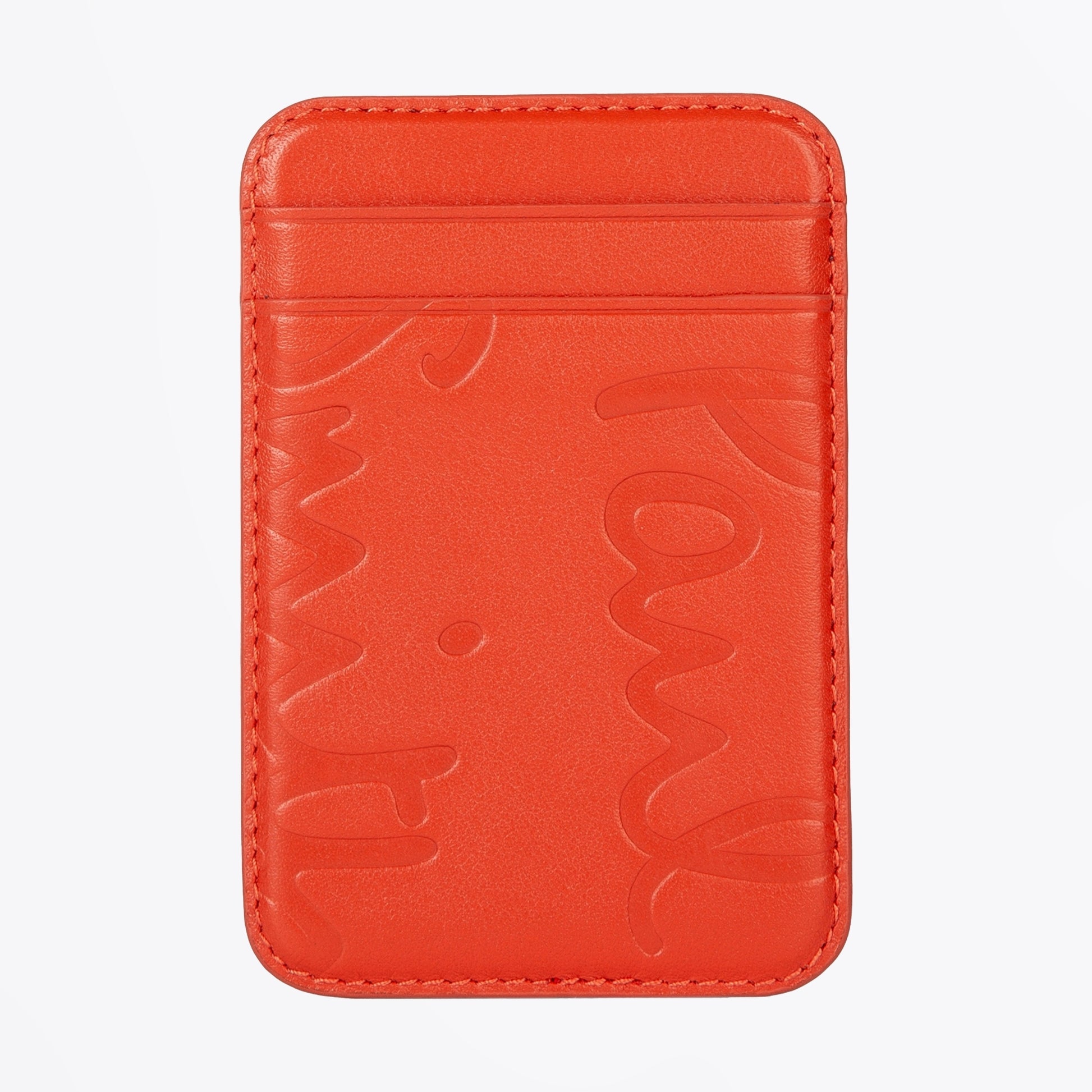 Paul Magnetic Logo Wallet - Coral Red