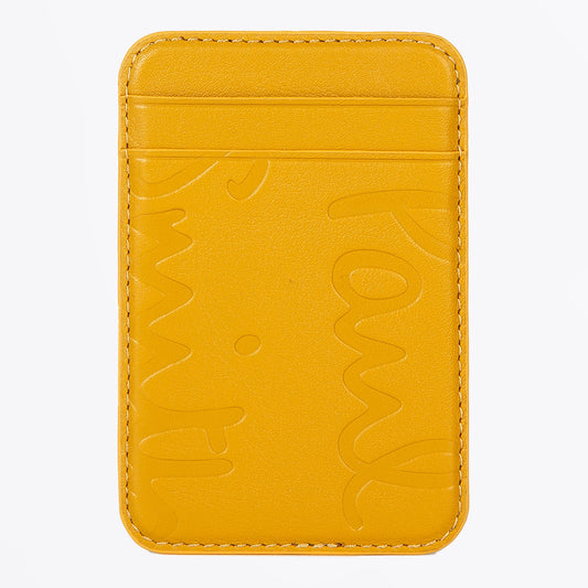 Magnetic Logo Wallet - Ochre Yellow
