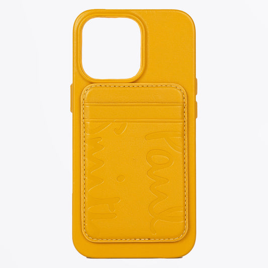Magnetic Logo Wallet - Ochre Yellow