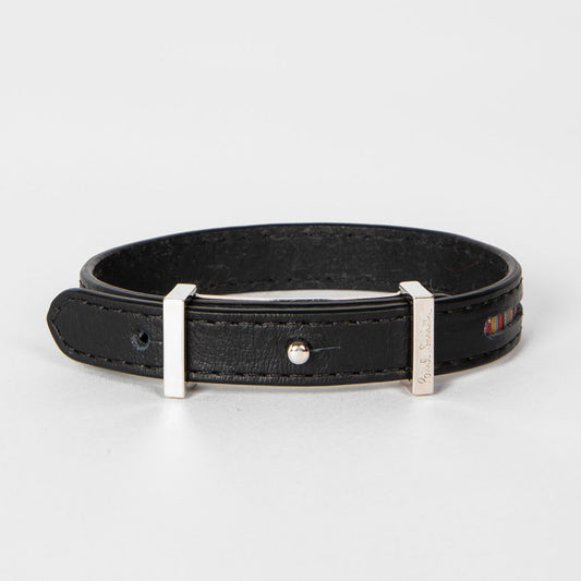 Leather Strap Bracelet - Black