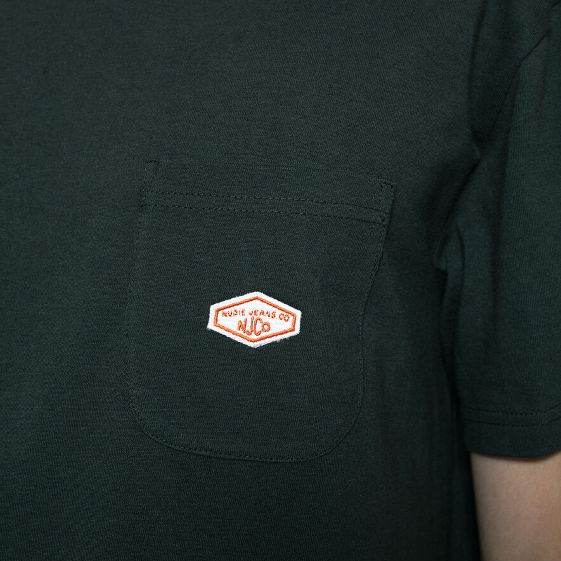 Nudie Leffe Pocket Tee - Racing Green