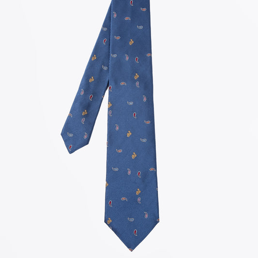 - Paisley Rabbit Tie - Cobalt Blue