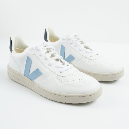 - V-10 CWL Sneaker - White Steel Nautico