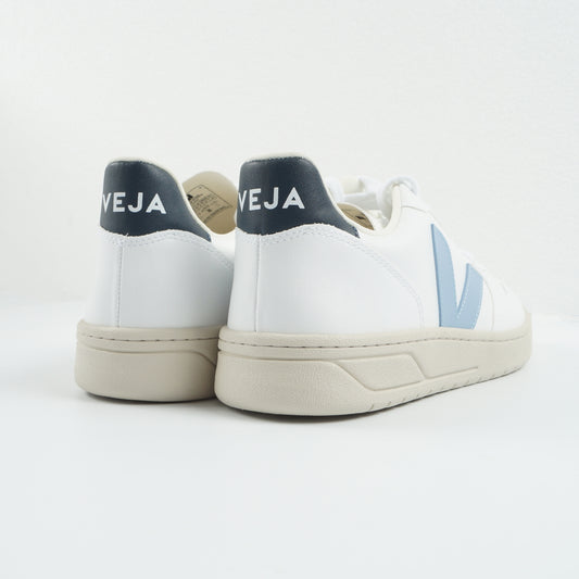- V-10 CWL Sneaker - White Steel Nautico
