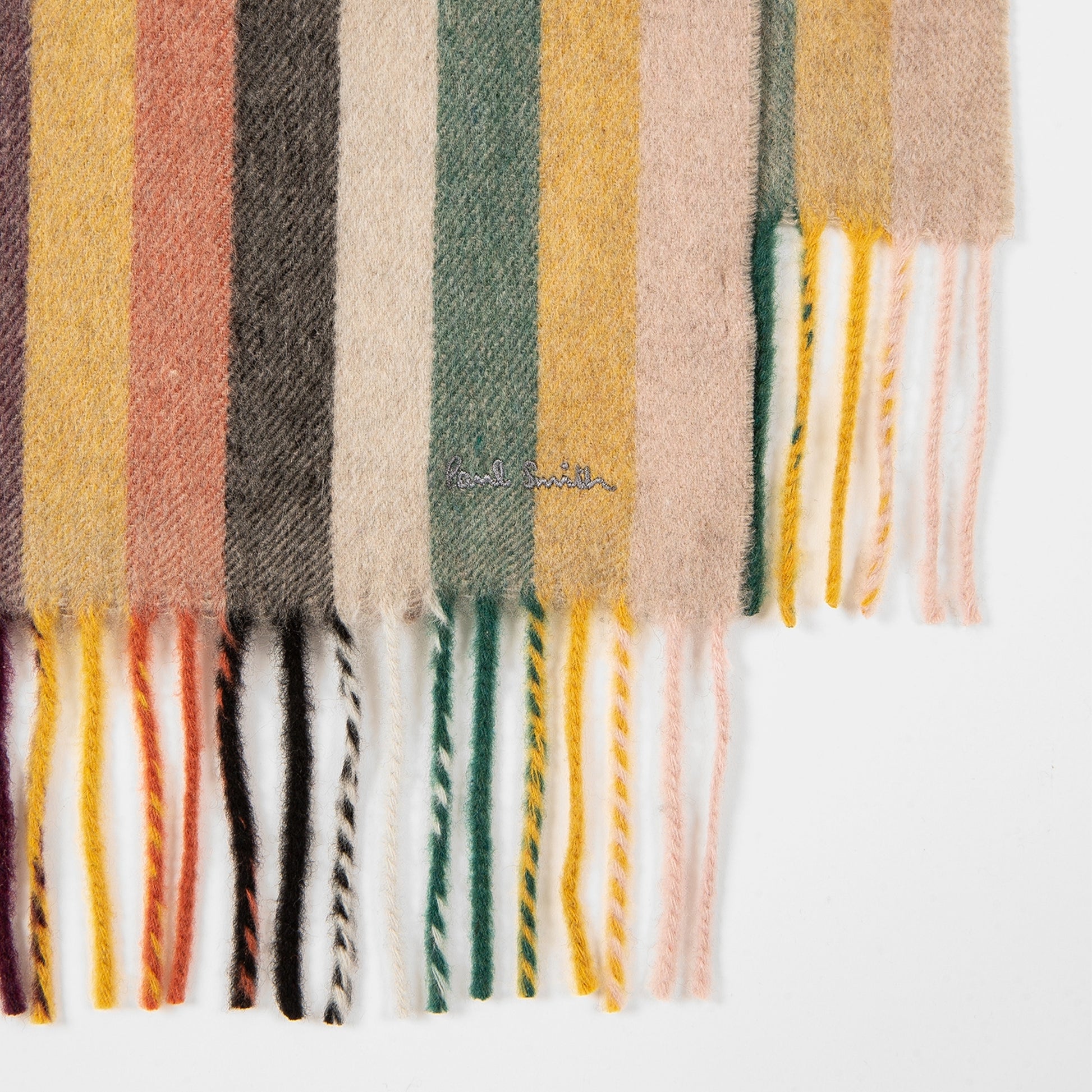 Paul Nine Stripe Scarf - Slate