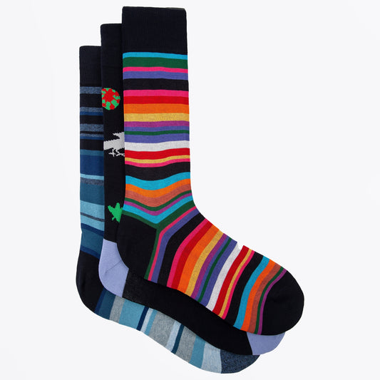 - South Downs Way & Striped 3 Pack - Multi