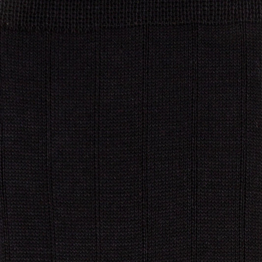 - Plain Ribbed Socks - Black