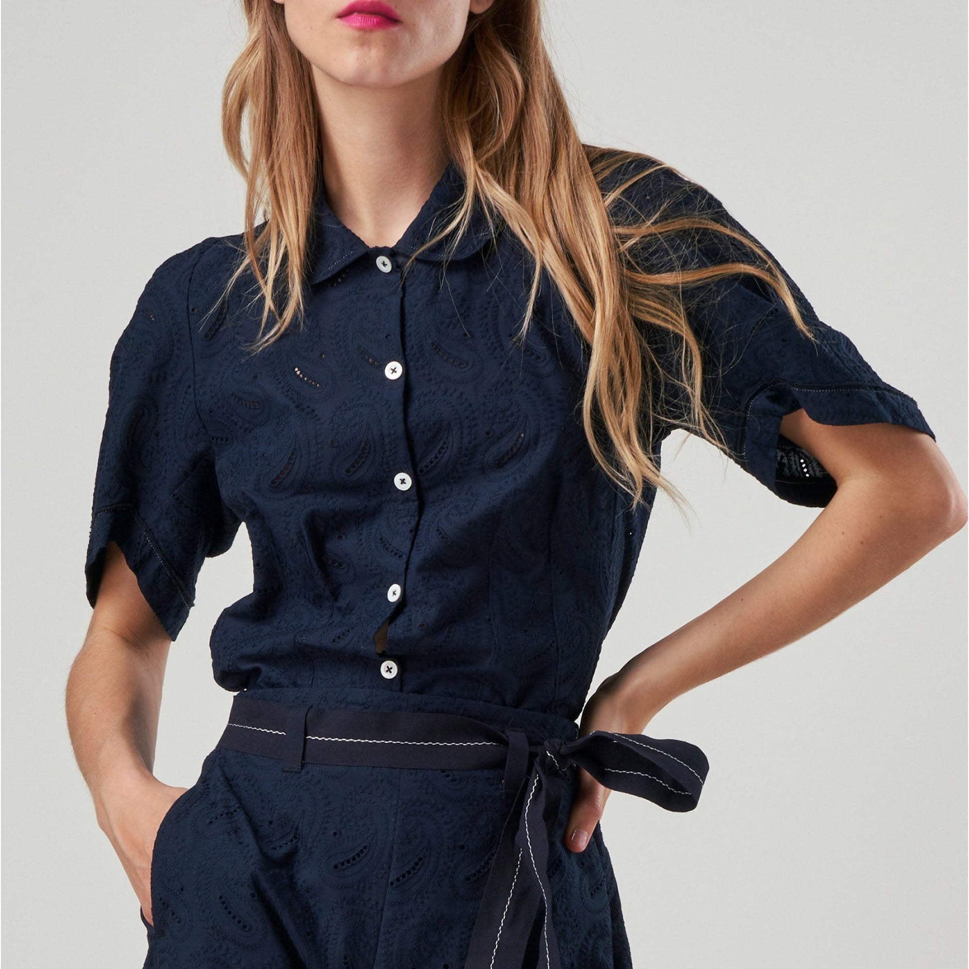 HIGH - Greet Shirt - Navy