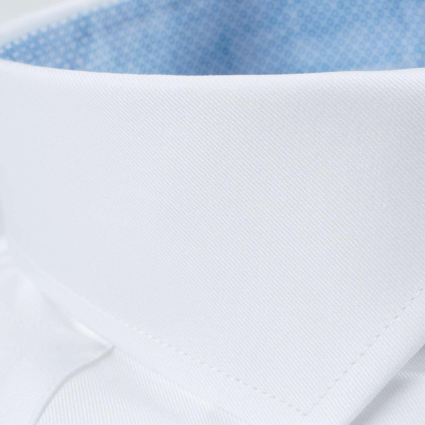 - Bari Cut Away Contrast Collar Shirt- White