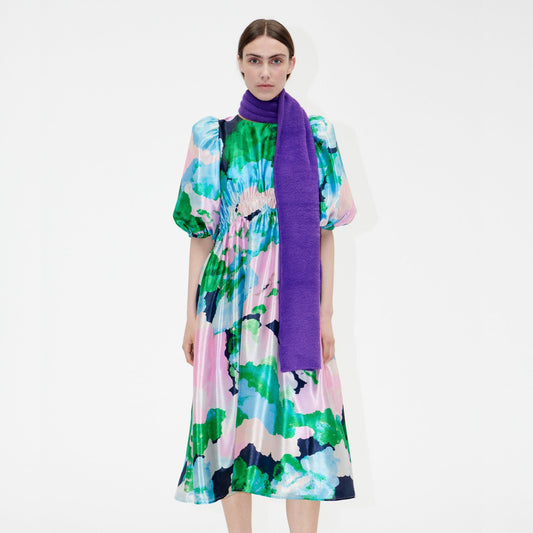 - Elizabeth Textured Poly Dress - Clouds