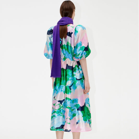 - Elizabeth Textured Poly Dress - Clouds