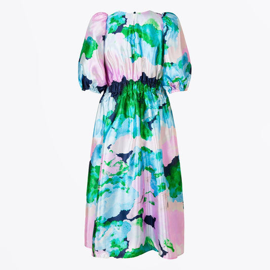 - Elizabeth Textured Poly Dress - Clouds