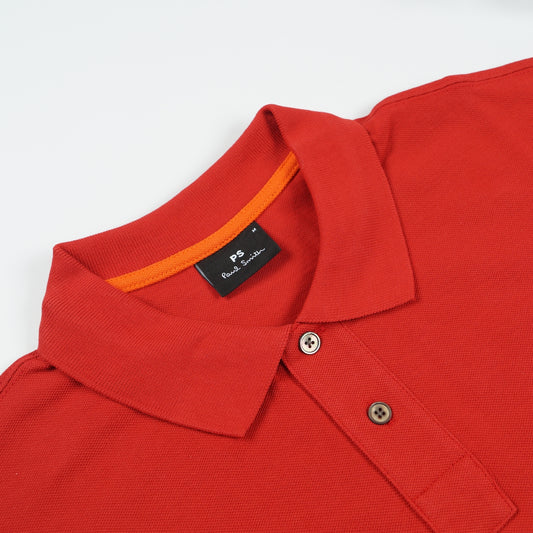 - Regular Fit Short Sleeved Zebra Polo Shirt - Red