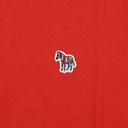 - Regular Fit Short Sleeved Zebra Polo Shirt - Red