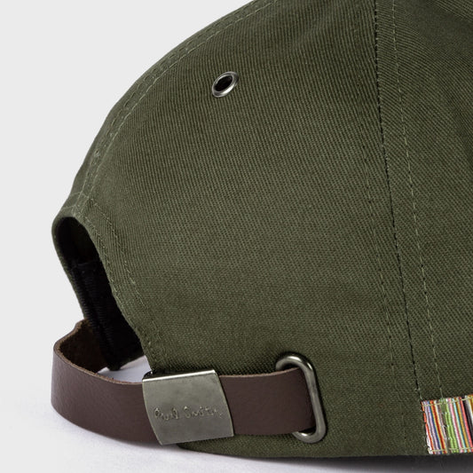 - Signature Stripe Trim Cap - Khaki