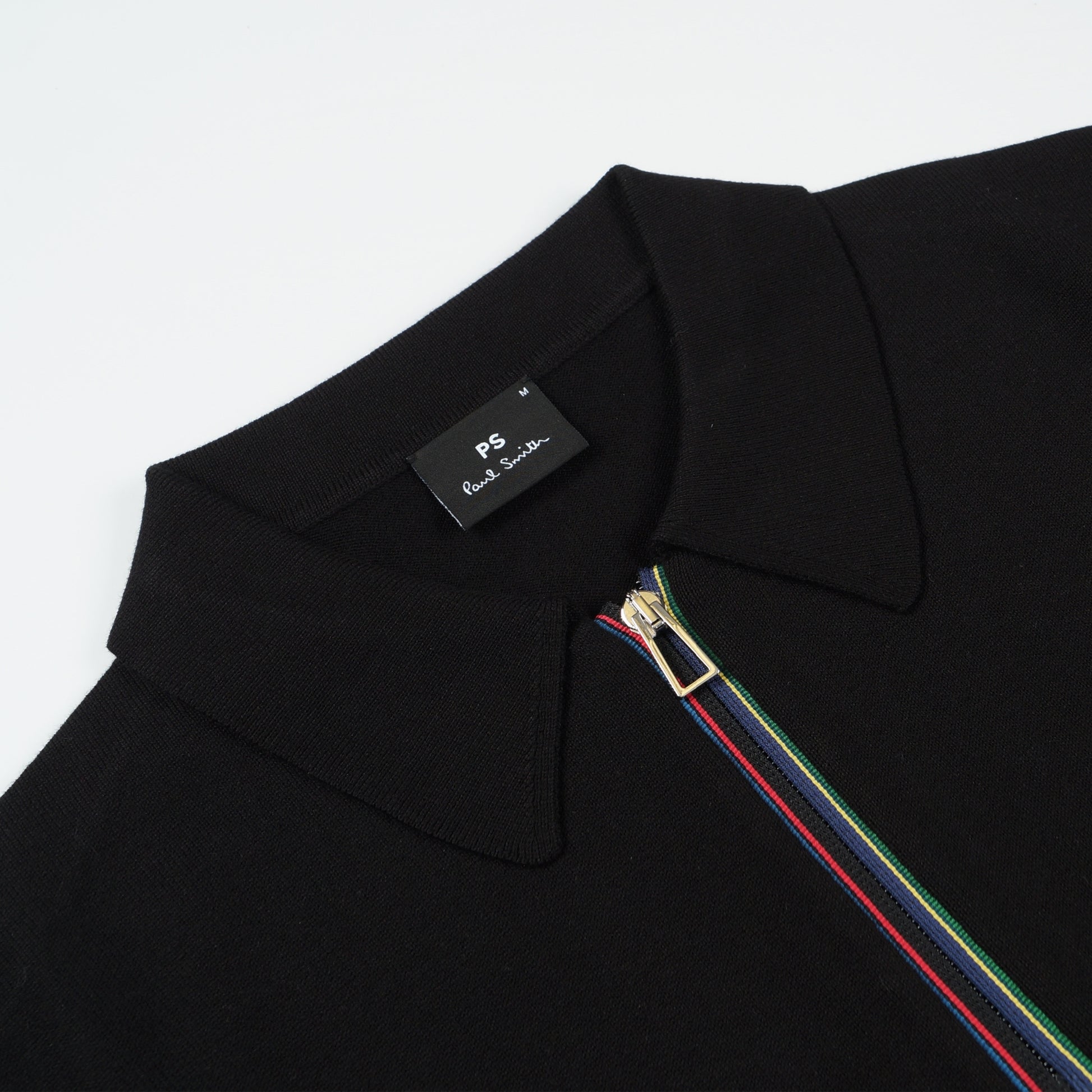Paul Knitted Short Sleeved Polo Sweater - Black