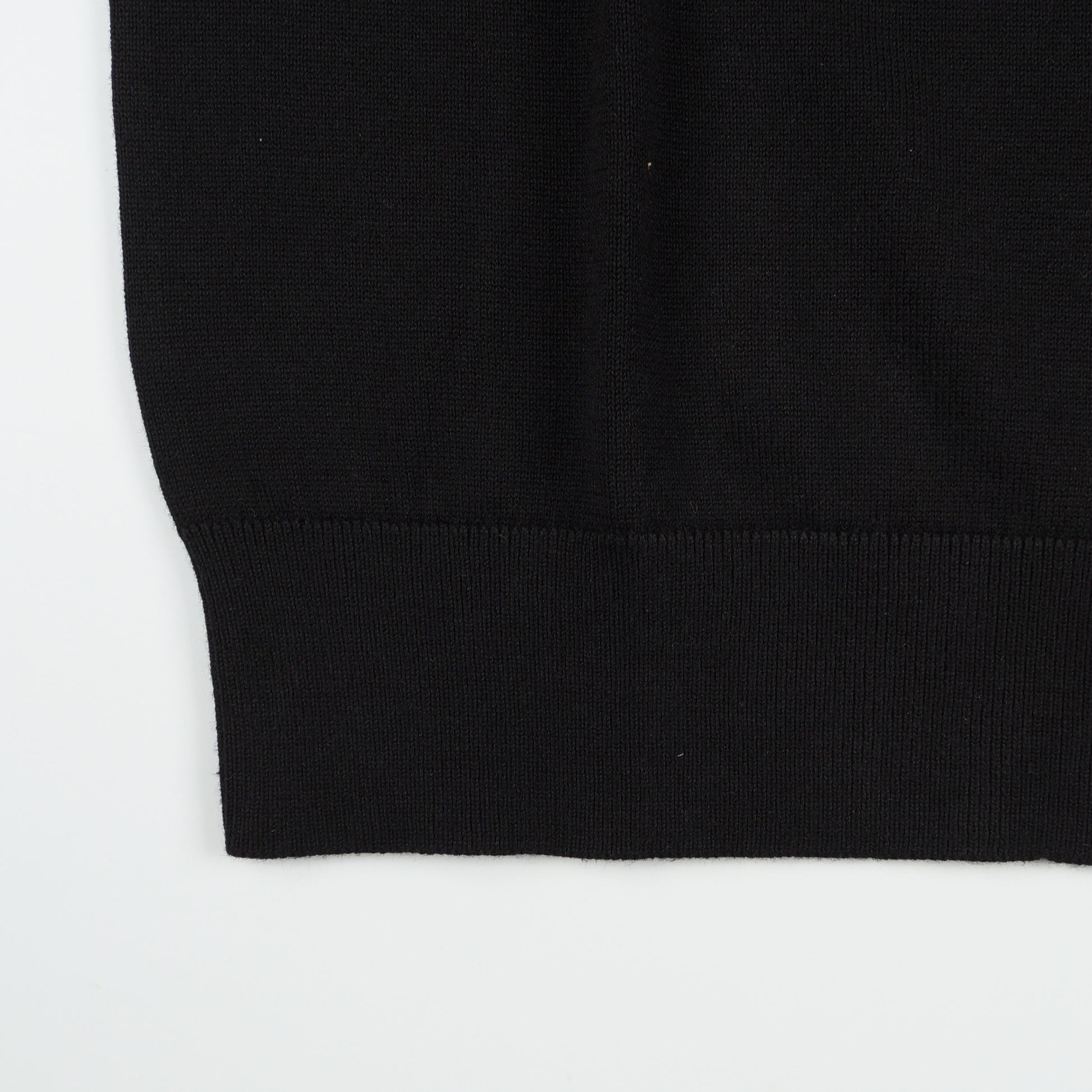Paul Knitted Short Sleeved Polo Sweater - Black