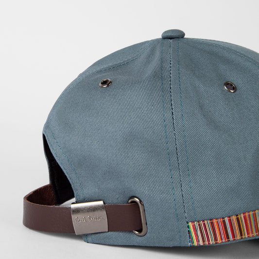 - Signature Stripe Trim Hat - Turquoise