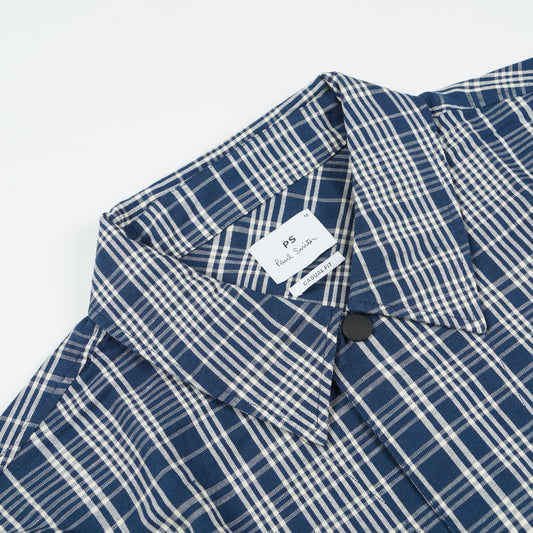 - Casual Fit Shirt Jacket - Indigo