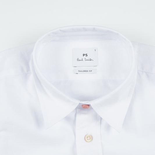 - Tailored Fit Zebra Shirt - White