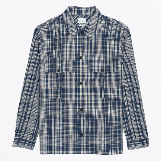 - Casual Fit Shirt Jacket - Indigo