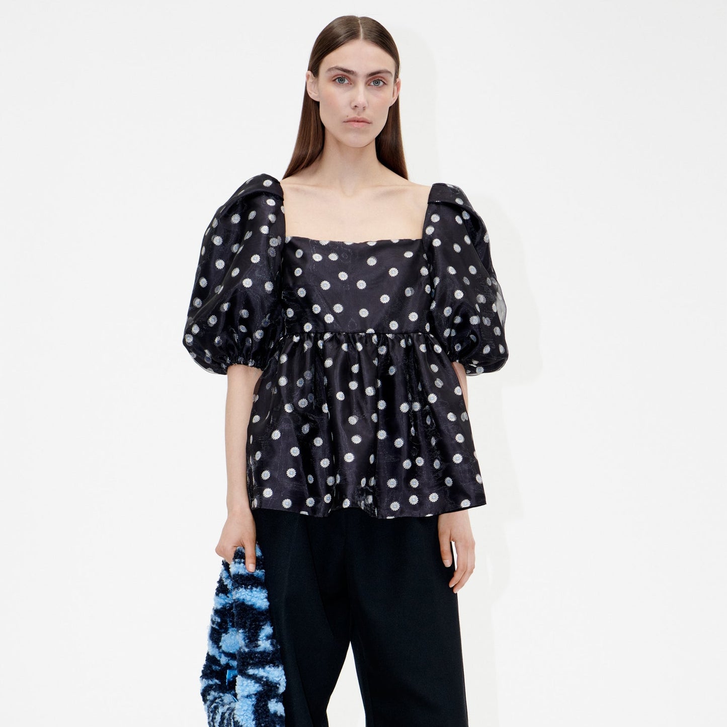 Kinsley Double Organza Top - Black