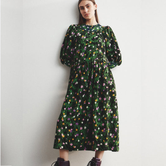 - Ursi Crinkled Poly Dress - Mini Flowers