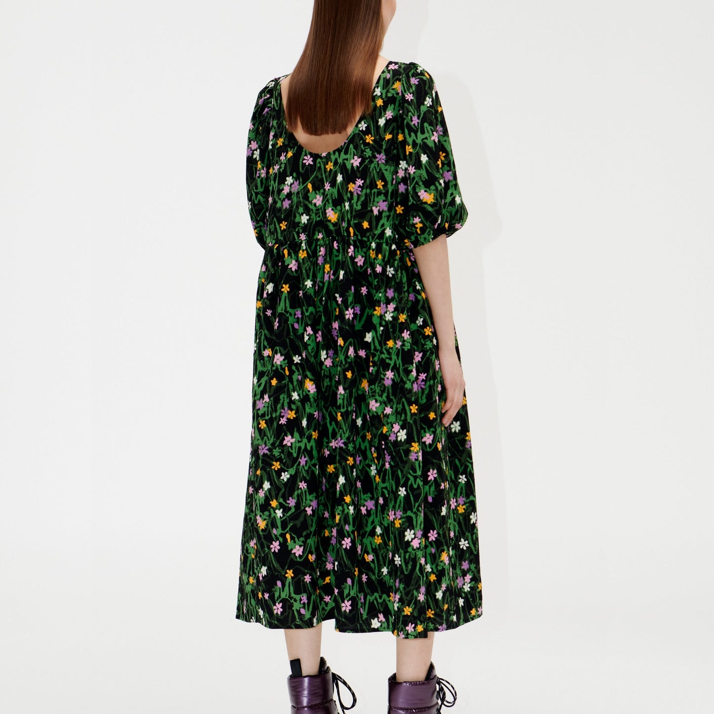 - Ursi Crinkled Poly Dress - Mini Flowers