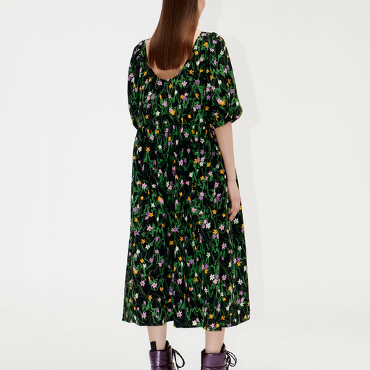 - Ursi Crinkled Poly Dress - Mini Flowers