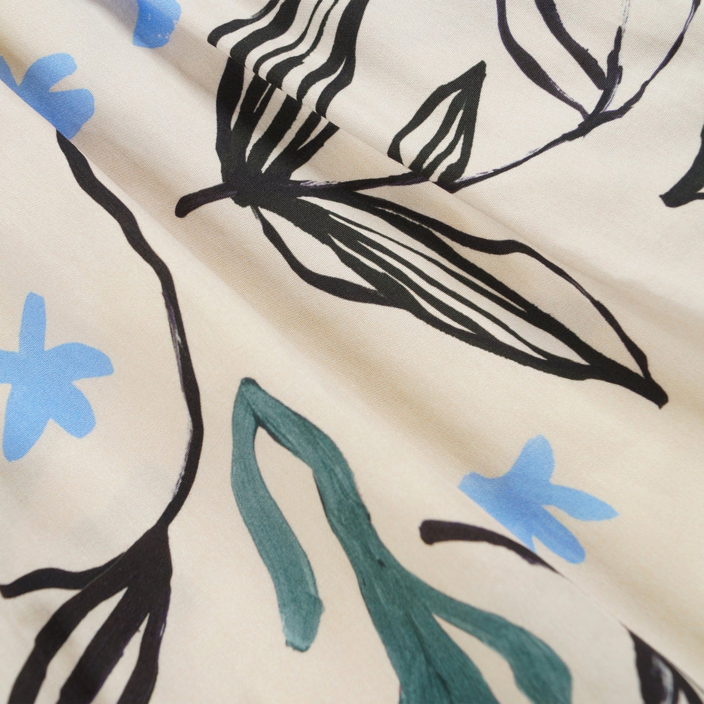 - Leaf Print Dress - Off-White