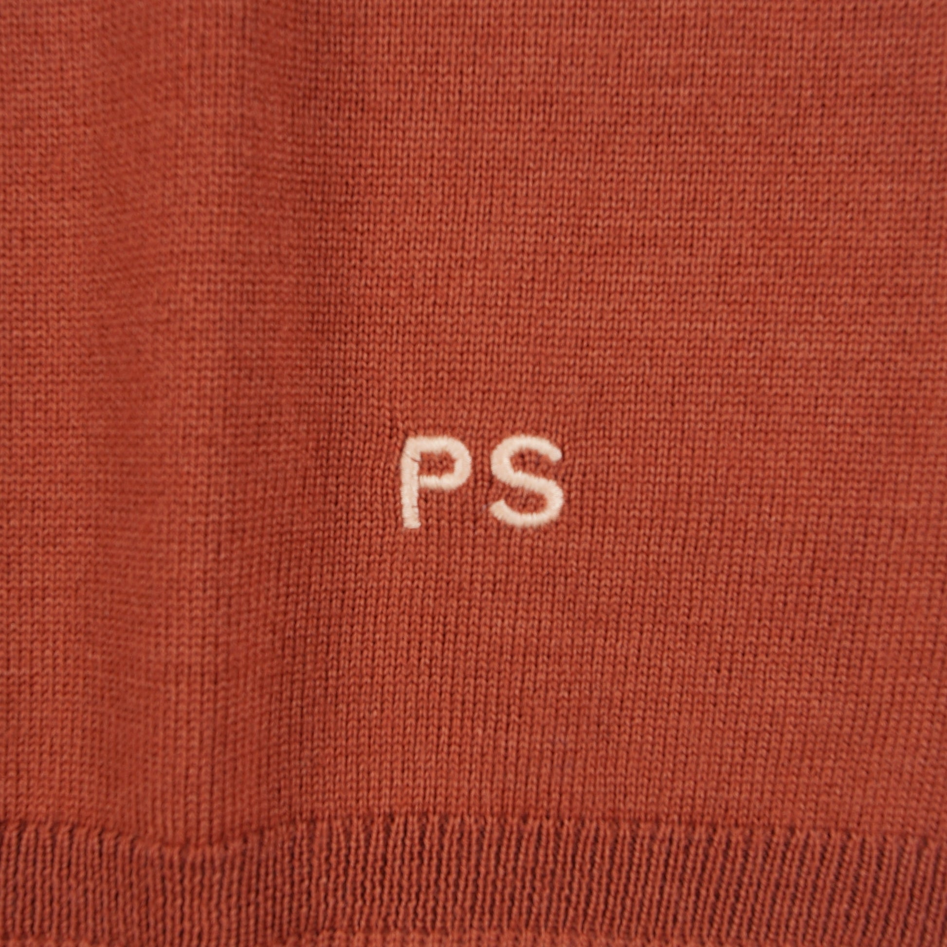 Paul Knitted Short Sleeve Sweater Polo - Brick Red