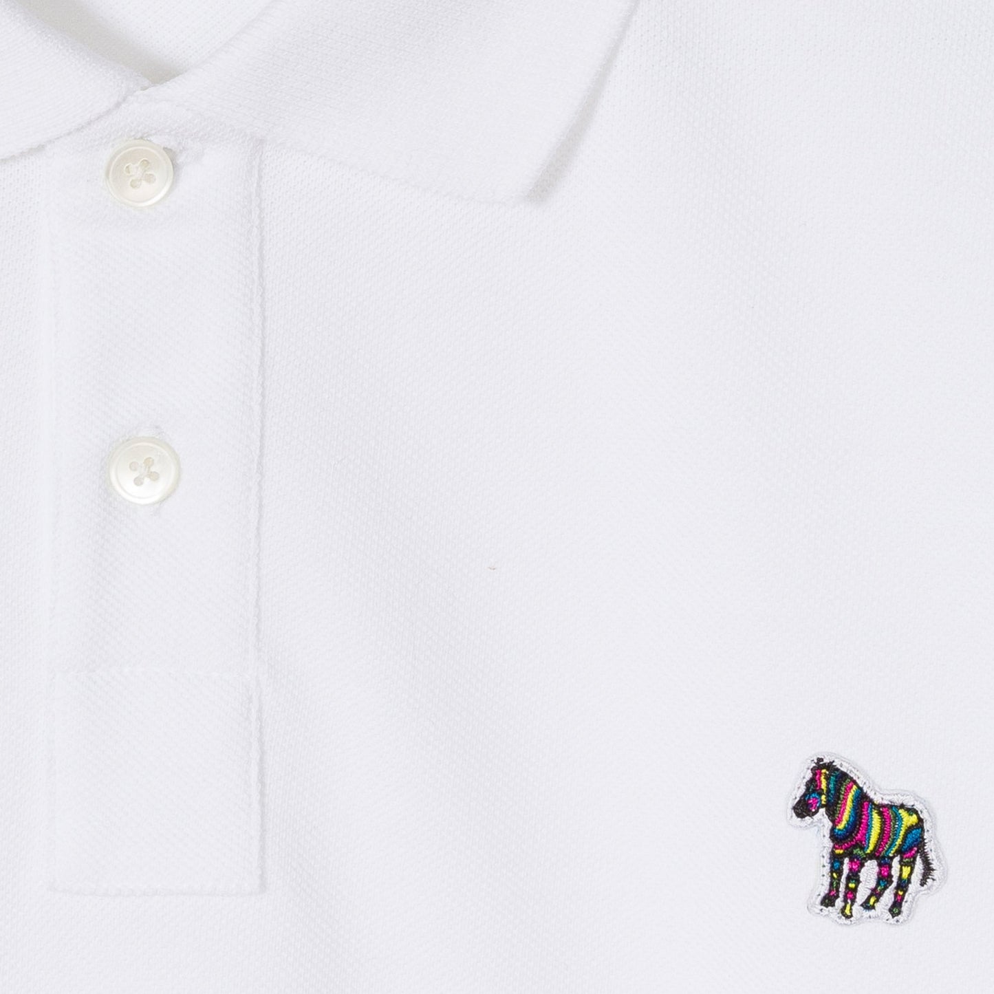 - Zebra Reg Fit Polo Shirt - White