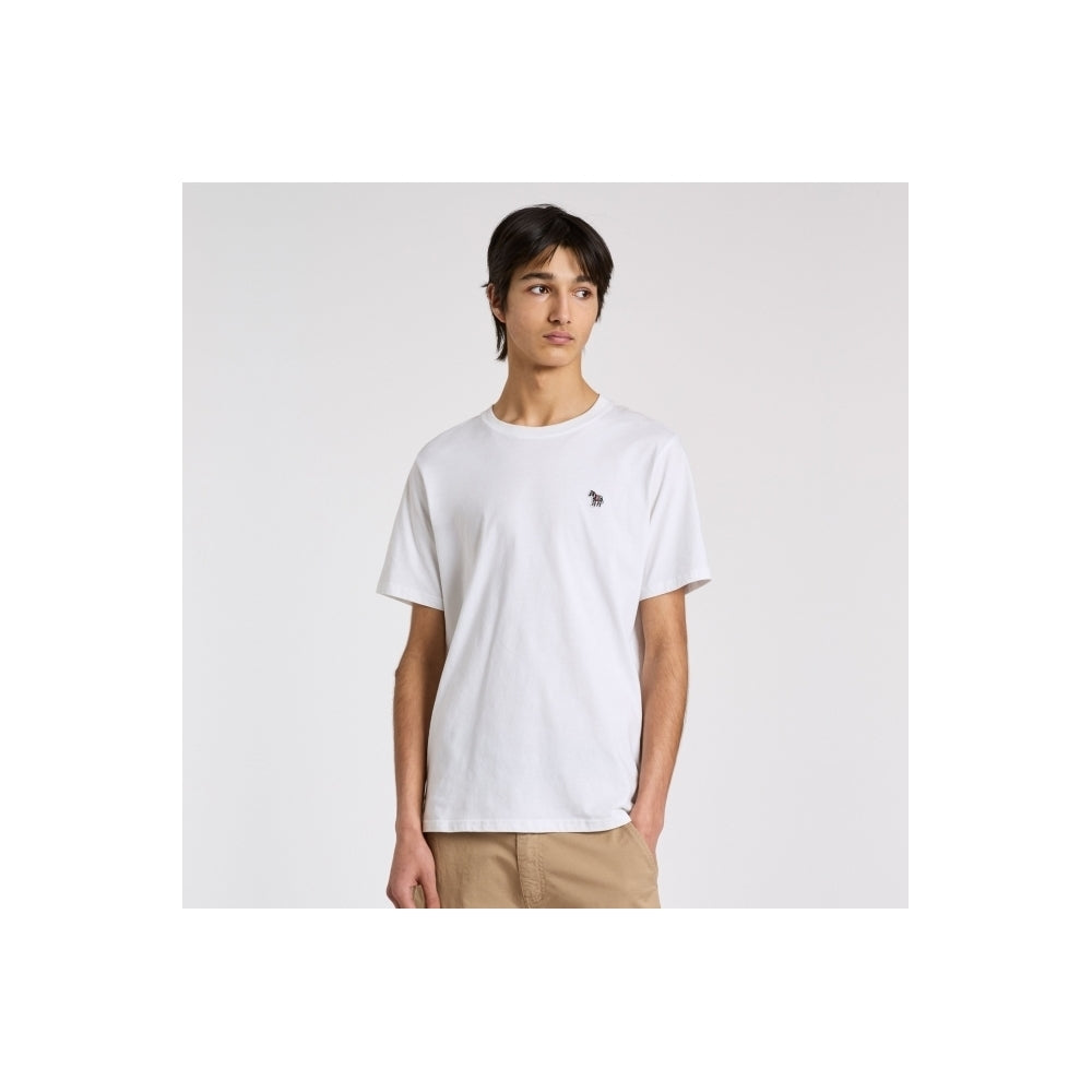 Zebra Badge Regular Fit T-Shirt - White