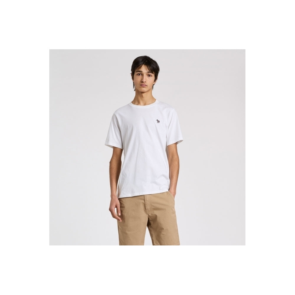 Zebra Badge Regular Fit T-Shirt - White