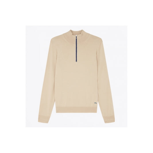 - Half Zip Sweater - Beige