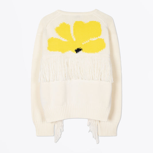 - 'Sea Floral' Knitted Jacket - Ivory