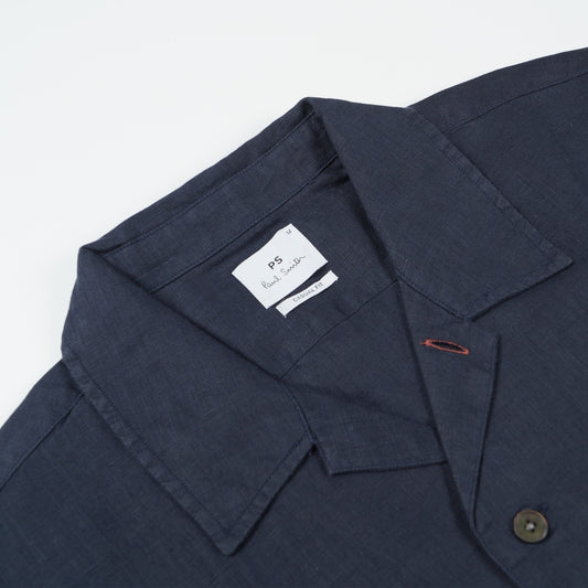 - Casual Fit Short Sleeve Shirt - Navy