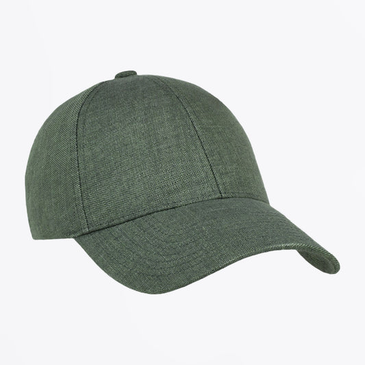 French Olive Linen Cap