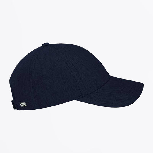 - Deep Sea Navy Linen Cap -