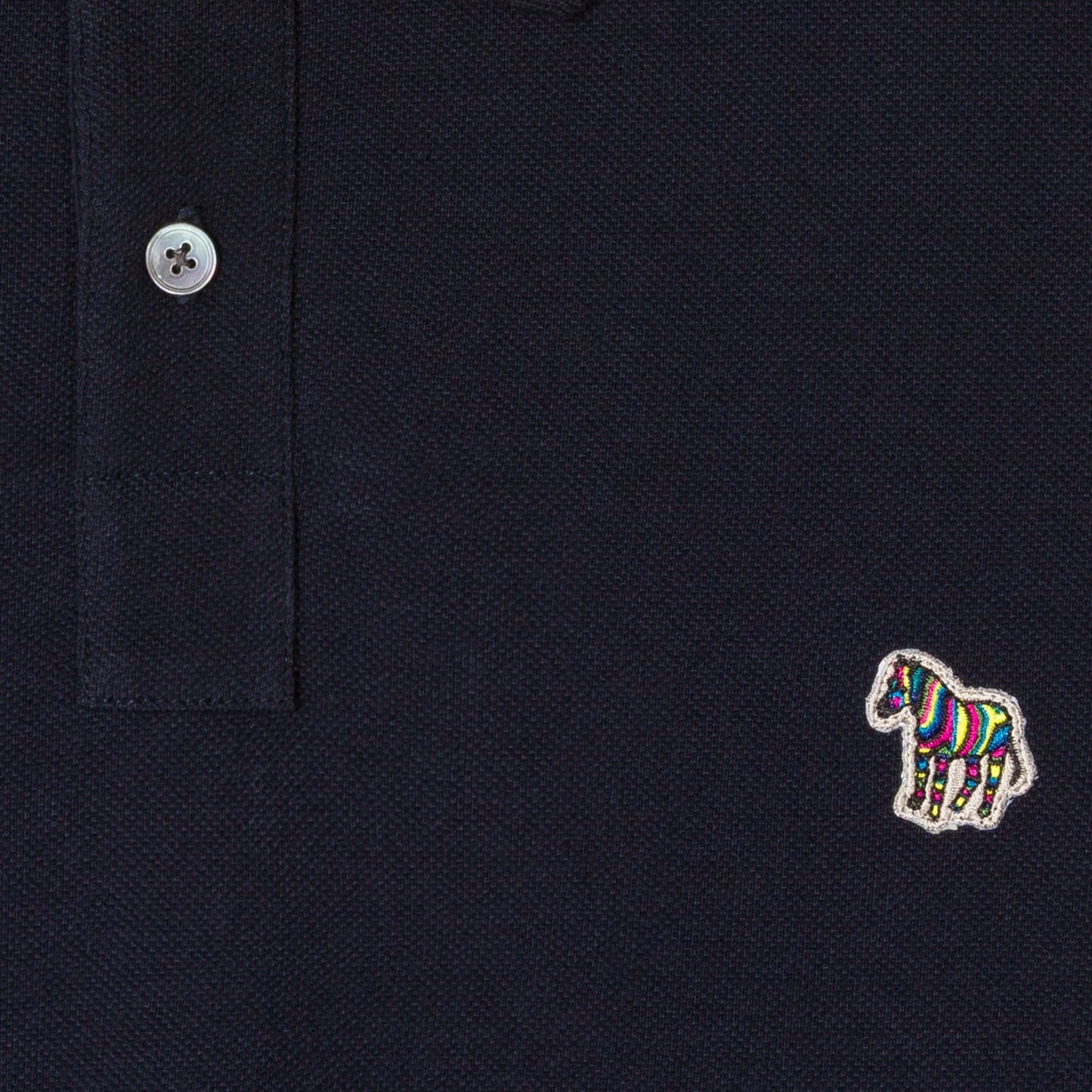 - Zebra Reg Fit Short Sleeve Polo Shirt - Navy