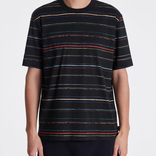 - Stripe T-Shirt - Black