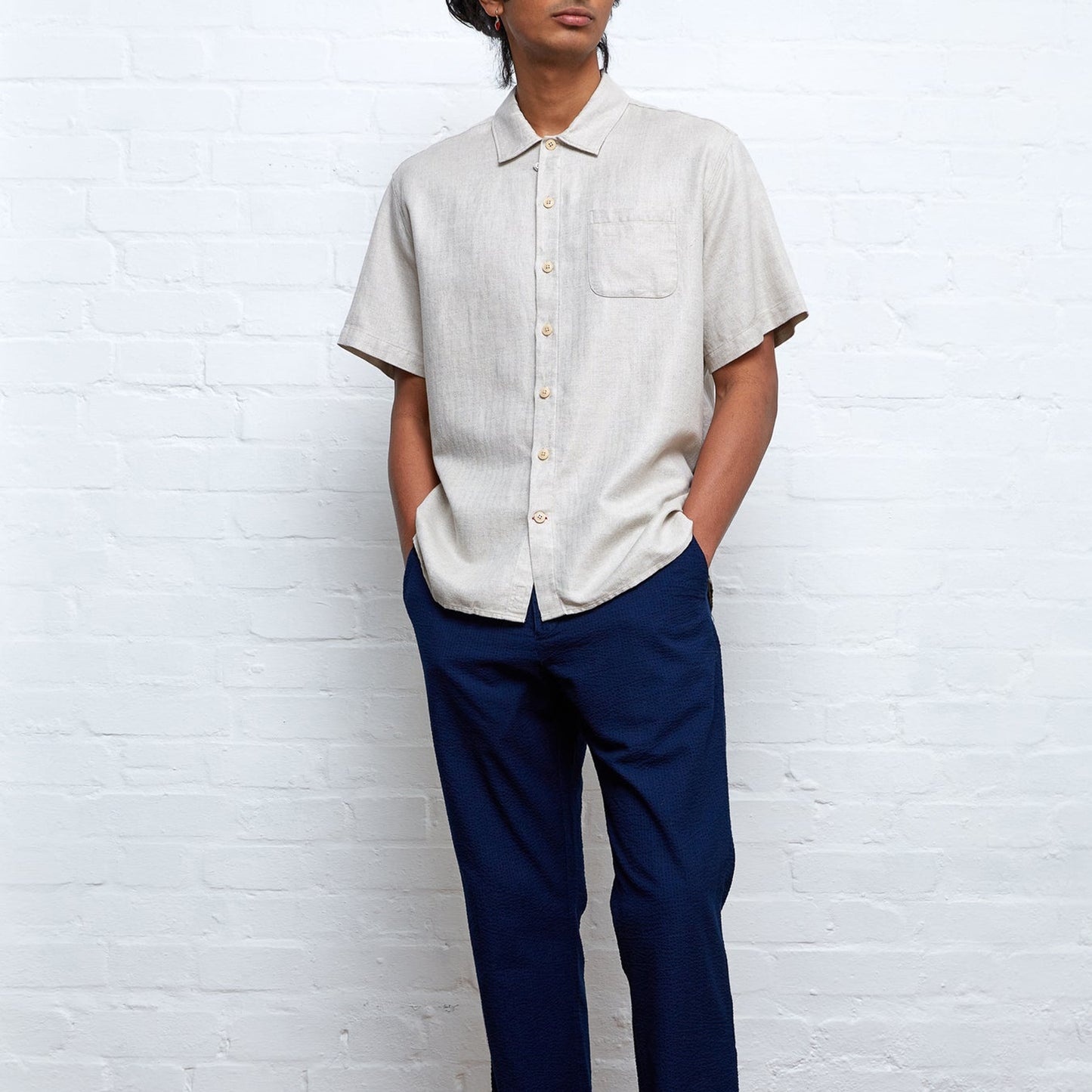 - Riviera Short Sleeve Shirt Malin - Beige