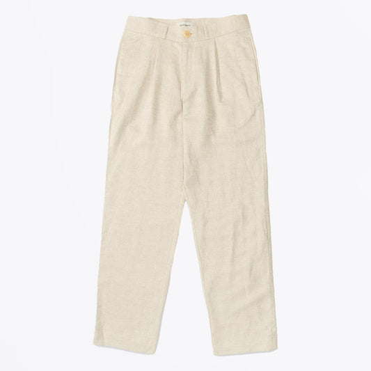- Pleat Trousers - Beige