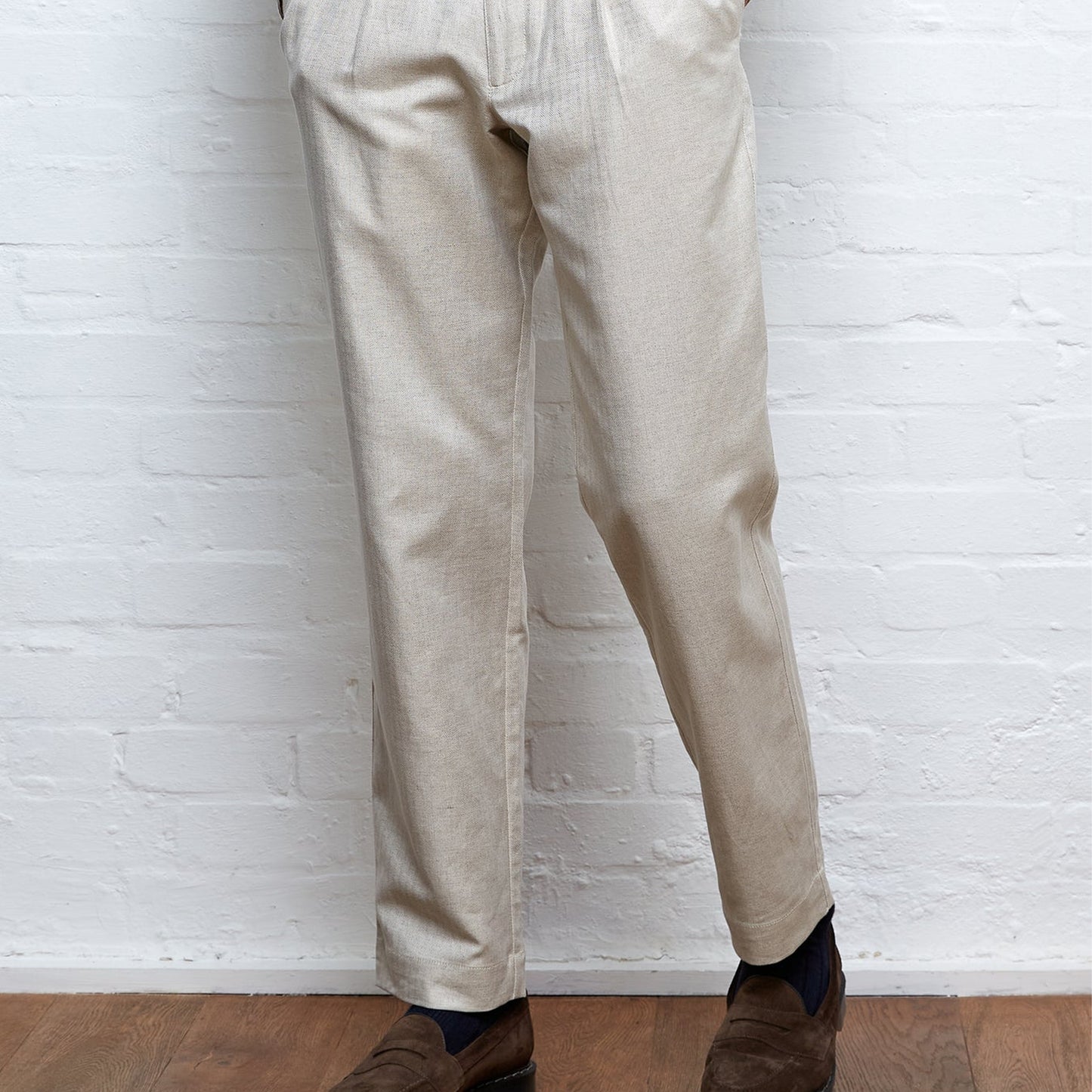 - Pleat Trousers - Beige